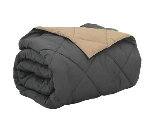 Pilnas Gada Sega Antracīts Un Taupe 200 X 200 Cm Mikrošķiedra Vidaxl