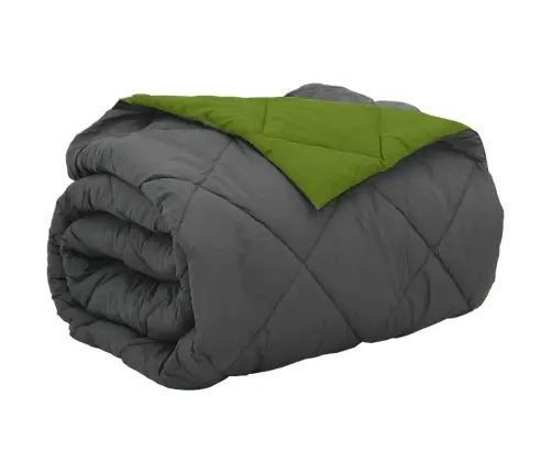 Pilnas Gada Sega Zaļš Un Antracīts 200 X 200 Cm Mikrošķiedra Vidaxl