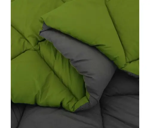 Pilnas Gada Sega Zaļš Un Antracīts 220 X 200 Cm Mikrošķiedra Vidaxl