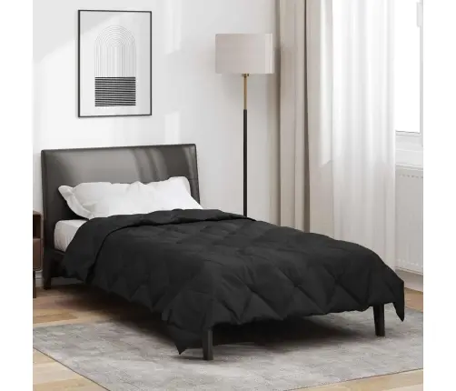 Täispika Aasta Tekk Must 200 X 155 Cm Mikrokiud