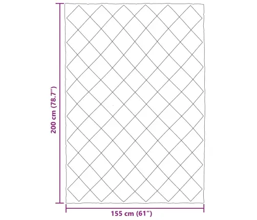 Täispika Aasta Tekk Must 200 X 155 Cm Mikrokiud