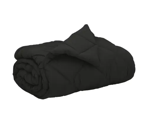 Pilna Metų Antklodė Juoda 220 X 260 Cm Mikropluoštas