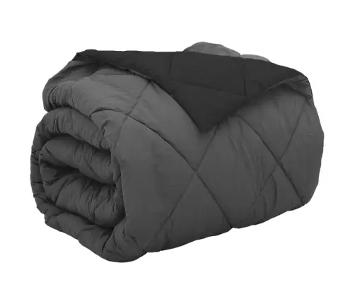 Pilna Metų Antklodė Juoda Ir Antracitas 240 X 200 Cm