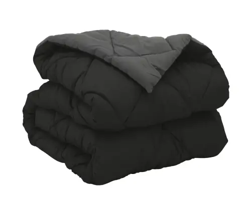 Pilnas Gada Sega Melns Un Anthracite 220 X 140 Cm Mikrošķiedra Vidaxl