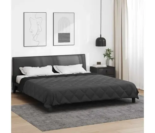 Täispika Aasta Tekk Must Ja Anthracite 220 X 200 Cm Mikrokiud