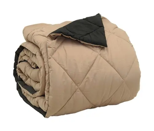 Pilna Metų Antklodė Juoda Ir Taupe 240 X 260 Cm Mikropluoštas