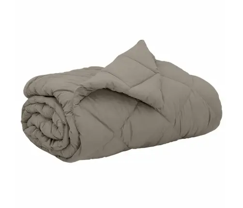 Pilnas Gada Sega Gaiši Pelēks 240 X 260 Cm Mikrošķiedra Vidaxl