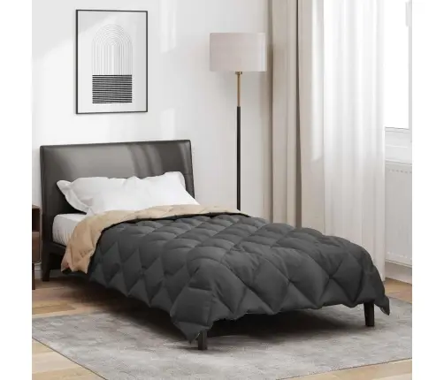 Ziemas Gultas Sega Antracīts Un Taupe 200 X 140 Cm Mikrošķiedra Vidaxl