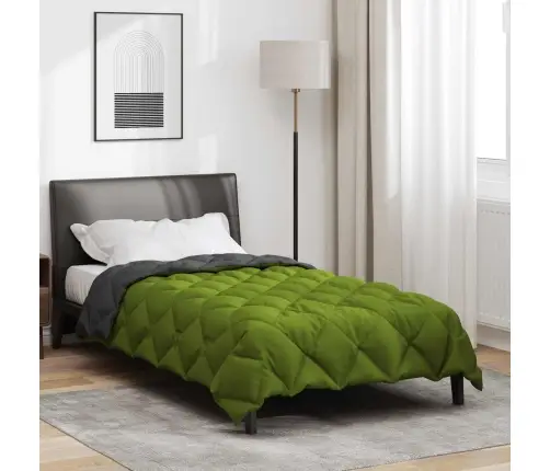 Žiemos Antklodė Žalia Ir Antracito 200 X 140 Cm Mikropluoštas