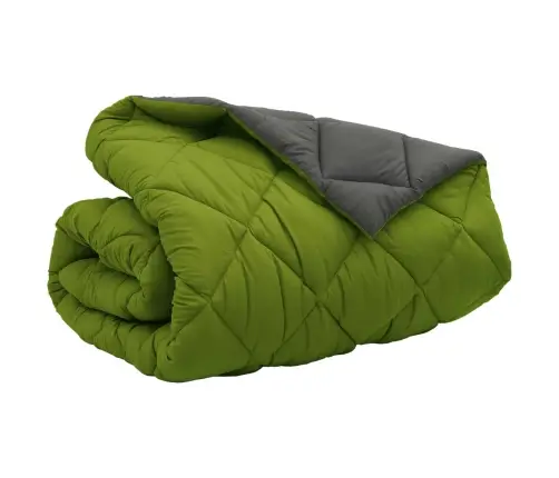 Ziemas Gultas Sega Zaļš Un Antracīts 240 X 260 Cm Mikrošķiedra Vidaxl