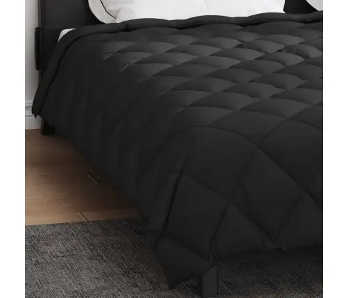 Ziemas Gultas Sega Melna 200 X 200 Cm Mikrošķiedra Vidaxl