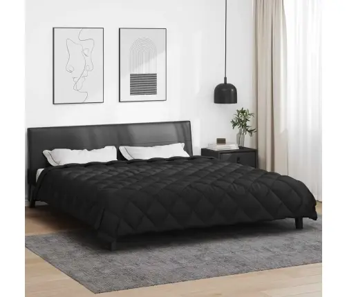 Ziemas Gultas Sega Melna 240 X 260 Cm Mikrošķiedra Vidaxl