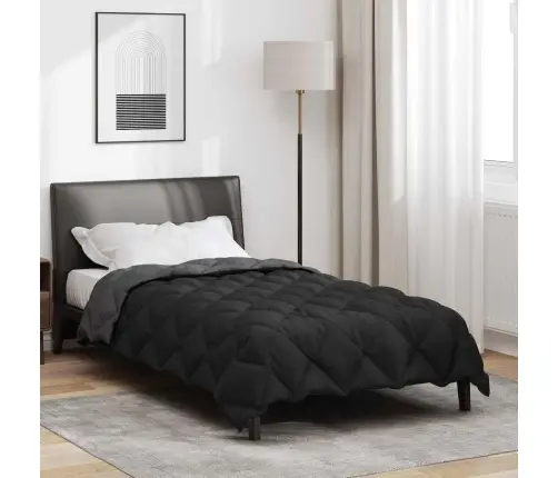 Ziemas Gultas Sega Melns Un Anthracite 200 X 140 Cm Vidaxl