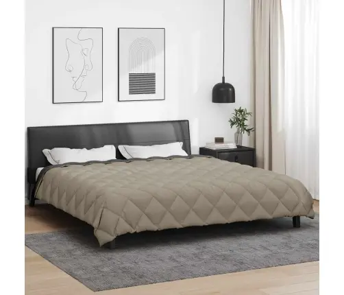 Ziemas Gultas Sega Gaiši Pelēks Un Antracīts 200 X 200 Cm Vidaxl