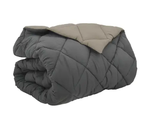 Ziemas Gultas Sega Gaiši Pelēks Un Antracīts 200 X 200 Cm Vidaxl