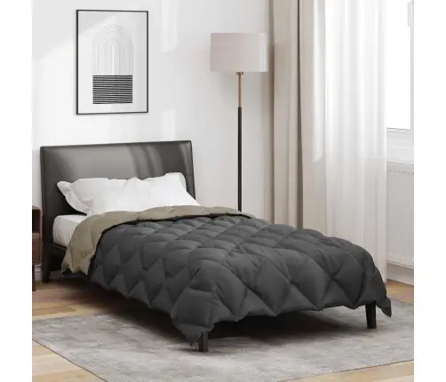 Žiemos Antklodė Šviesiai Pilka Ir Antracito 220 X 155 Cm