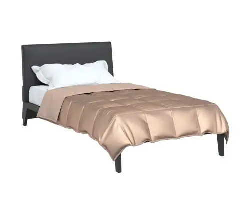 Vasaros Antklodė Auksinė 220 X 155 Cm Satin Ir Mikropluoštas