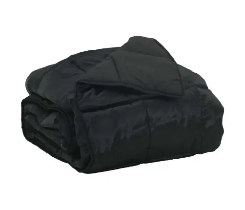 Vasaras Segas Melna 220 X 155 Cm Satīns Un Mikrošķiedra Vidaxl