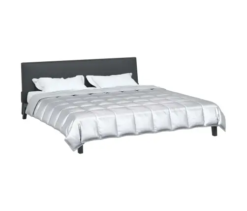 Vasaras Segas Sudraba 220 X 240 Cm Satīns Un Mikrošķiedra Vidaxl