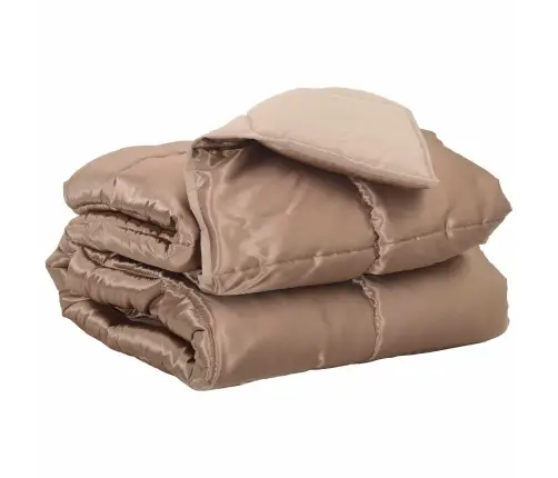 Pilna Metų Antklodė Auksinė 220 X 135 Cm Satin Ir Mikropluoštas