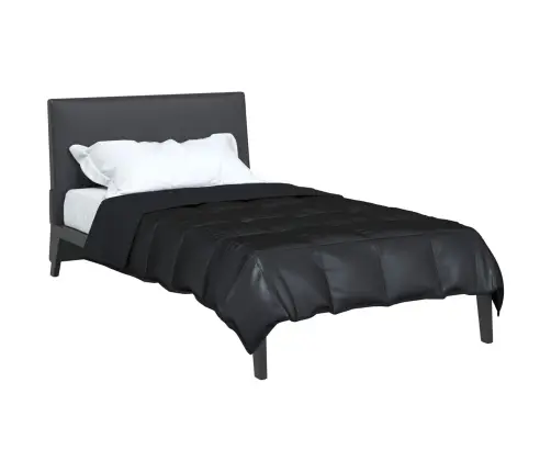 Täispika Aasta Tekk Must 200 X 135 Cm Satiin Ja Mikrofiber