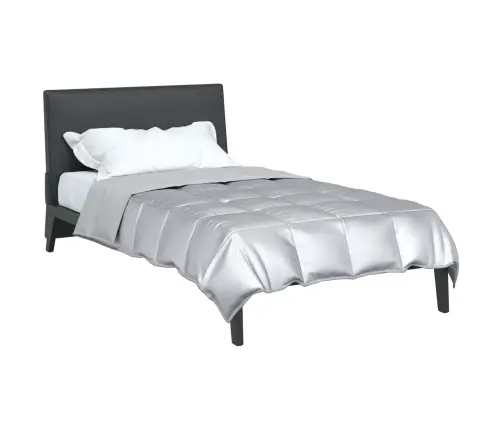 Pilna Metų Antklodė Sidabro 200 X 140 Cm Satin Ir Mikropluoštas