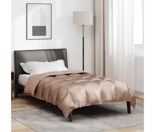 Žiemos Antklodė Auksinė 220 X 135 Cm Satin Ir Mikropluoštas