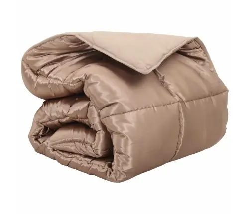Žiemos Antklodė Auksinė 220 X 135 Cm Satin Ir Mikropluoštas