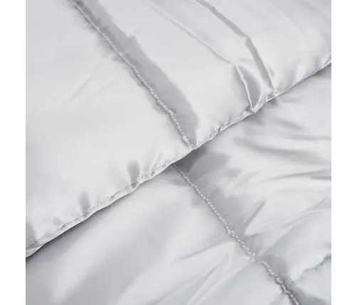 Ziemas Gultas Sega Sudraba 220 X 200 Cm Satīns Un Mikrošķiedra Vidaxl