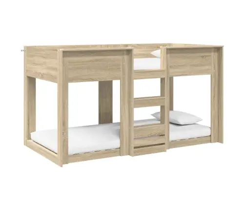 Vaikų Dvigulė Lova Sonoma Ąžuolas 75 X 190 Cm Apdirbta Mediena