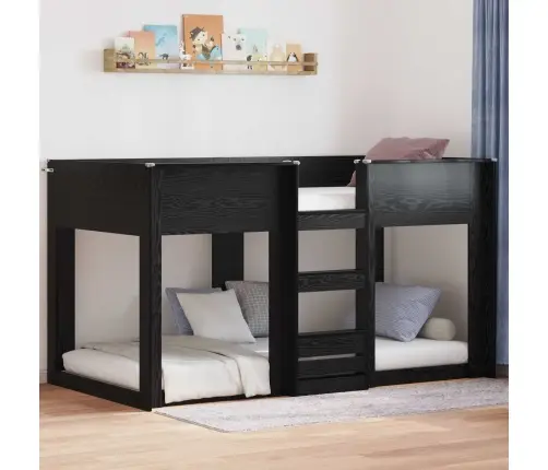 Kiipevoodi Lastele Must Tamm 90 X 200 Cm Tehispuit