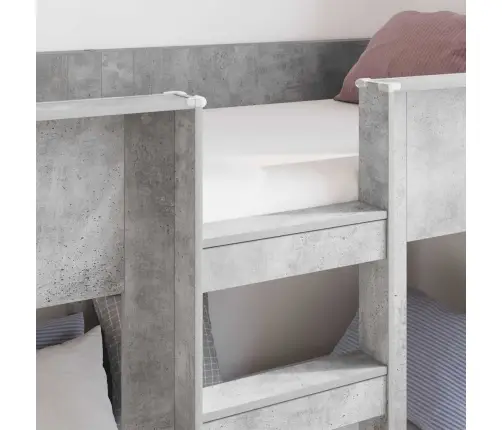 Divguļamā Gulta Bērniem Betona Pelēks 90 X 200 Cm Vidaxl