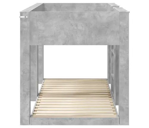 Divguļamā Gulta Bērniem Betona Pelēks 90 X 200 Cm Vidaxl