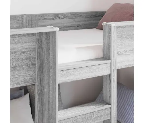 Divguļamā Gulta Bērniem Pelēks Sonoma 90 X 200 Cm Vidaxl