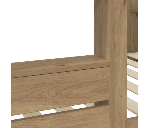 Divguļamā Gulta Bērniem Artisānā Ozols 100 X 200 Cm Vidaxl