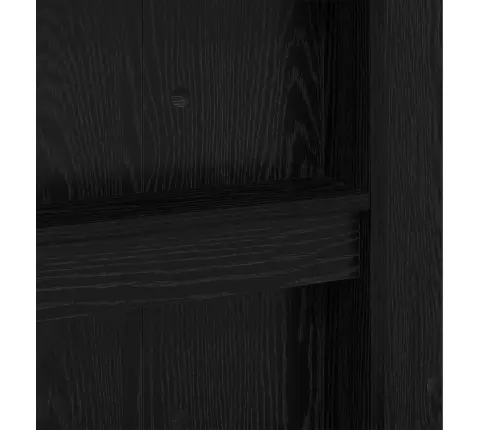 Divstāvu Gultas Rāmis Ar Galdu Melns Ozolkoks 100 X 200 Cm Vidaxl