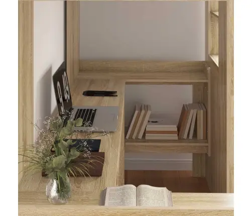 Narivoodi Raam Lauaga Sonoma Tamm 80 X 200 Cm Tehispuit