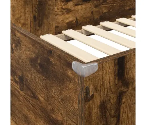 Narivoodi Raam Lauaga Suitsetatud Tamm 80 X 200 Cm Tehispuit