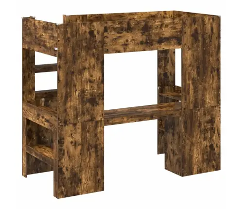 Narivoodi Raam Lauaga Suitsetatud Tamm 80 X 200 Cm Tehispuit