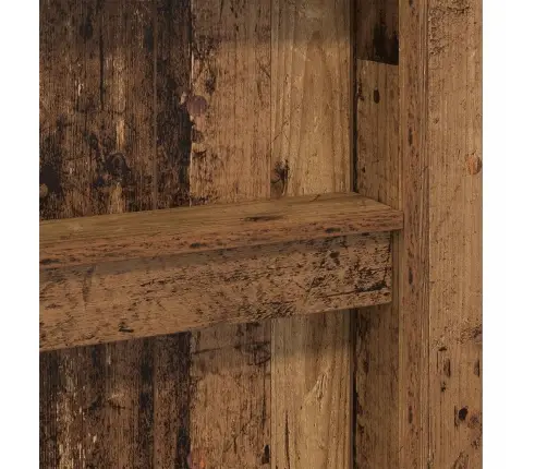 Divstāvu Gultas Rāmis Ar Galdu Vecs Koks 100 X 200 Cm Vidaxl