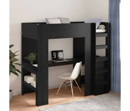 Narivoodi Raam Lauaga Must Tamm 98.5 X 200 Cm Tehispuit