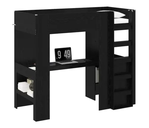 Narivoodi Raam Lauaga Must Tamm 98.5 X 200 Cm Tehispuit