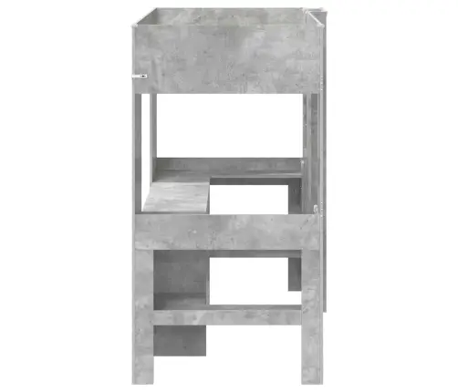 Divstāvu Gultas Rāmis Ar Galdu Ar Uzglabāšanu Inženierijas Koks Vidaxl