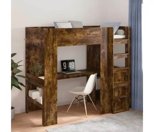 Narivoodi Raam Lauaga Suitsetatud Tamm 98.5 X 200 Cm Tehispuit