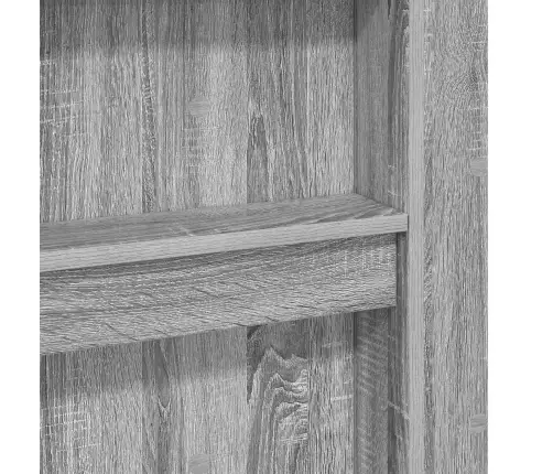 Divstāvu Gultas Rāmis Ar Galdu Pelēks Sonoma 100 X 200 Cm Vidaxl