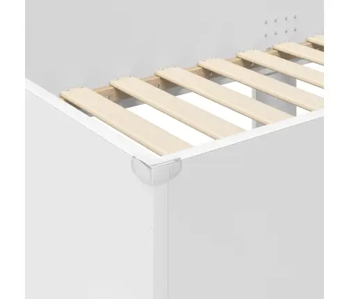 Divguļamā Gulta Bērniem Balts 100 X 200 Cm Inženierijas Koks Vidaxl