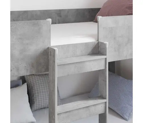 Divguļamā Gulta Bērniem Ar Matraci Betona Pelēks 100 X 200 Cm Vidaxl