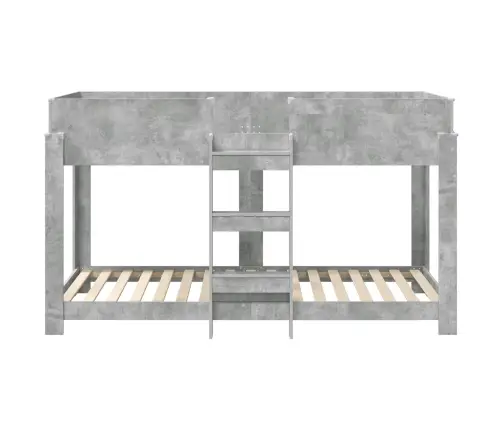 Divguļamā Gulta Bērniem Ar Matraci Betona Pelēks 100 X 200 Cm Vidaxl