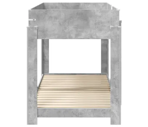 Divguļamā Gulta Bērniem Ar Matraci Betona Pelēks 100 X 200 Cm Vidaxl