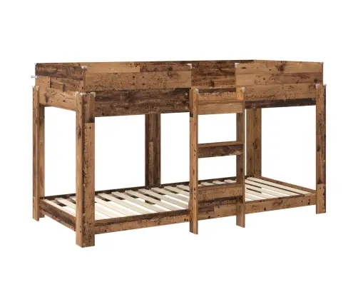 Divguļamā Gulta Bērniem Ar Matraci Vecs Koks 100 X 200 Cm Vidaxl